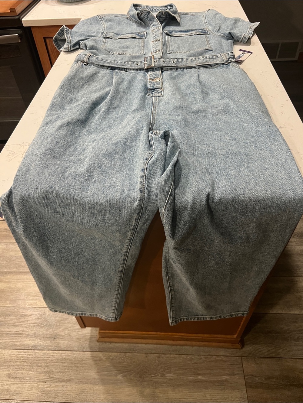 Steve Madden Light Blue Denim Jumpsuit - Picture 5 of 6